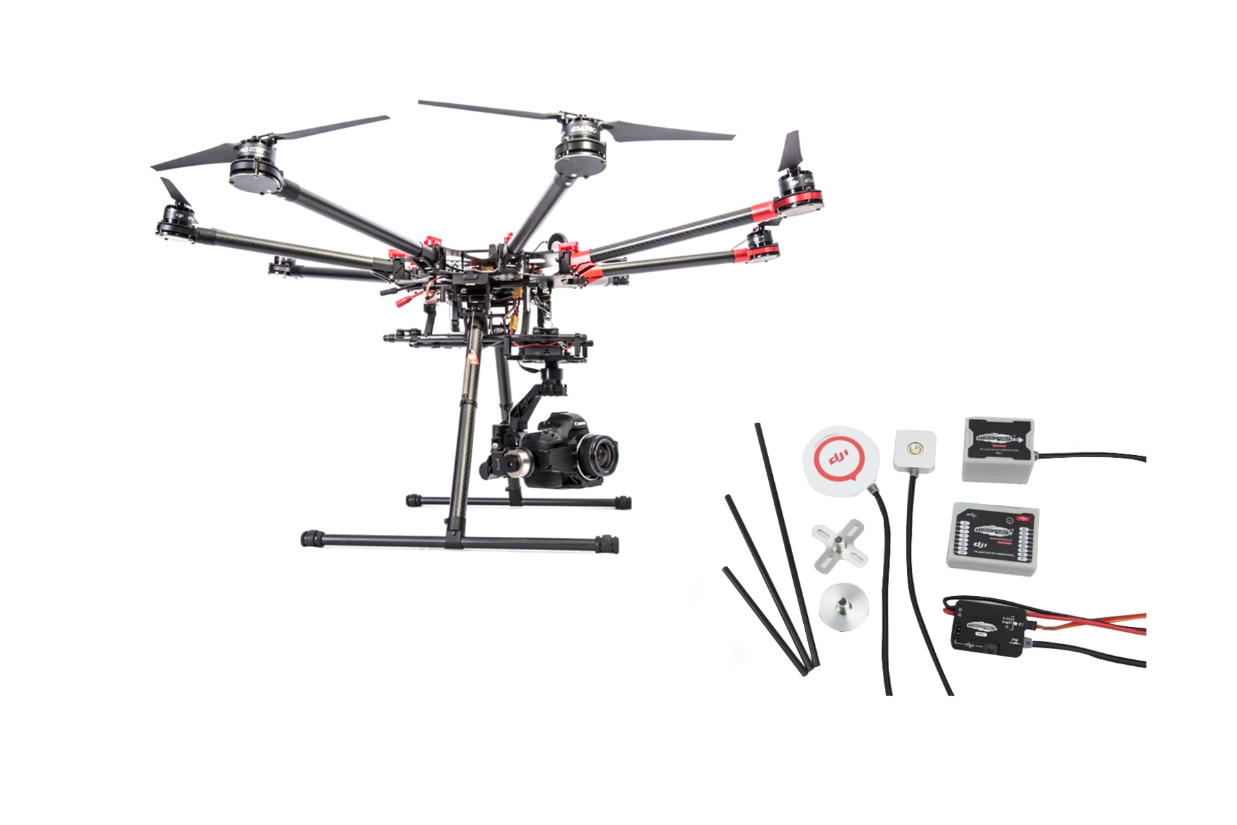 PACK S1000+ av Wookong M + BMPCC DJI - DJI-S1000PLUS-WKM-Z15A7 - Dronelec