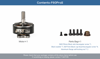 F60 PRO II 2500Kv Noir T-Motor